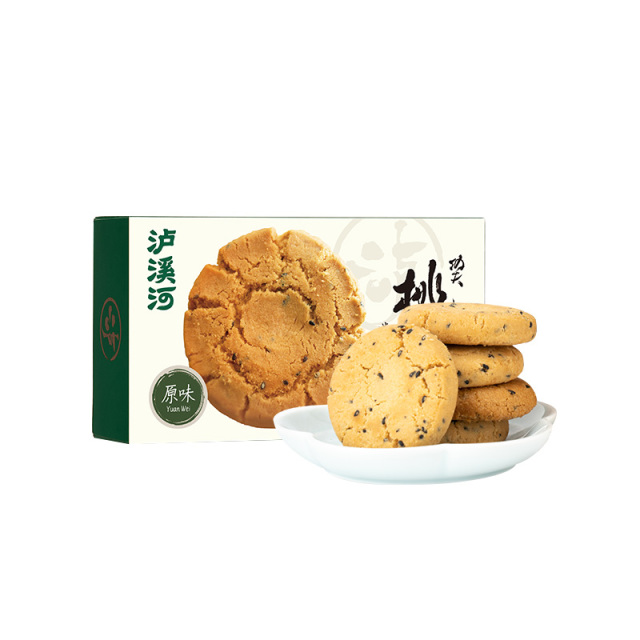 12687880.【到手24片桃酥!】泸溪河经典功夫桃酥120g*4盒 原味/核桃味