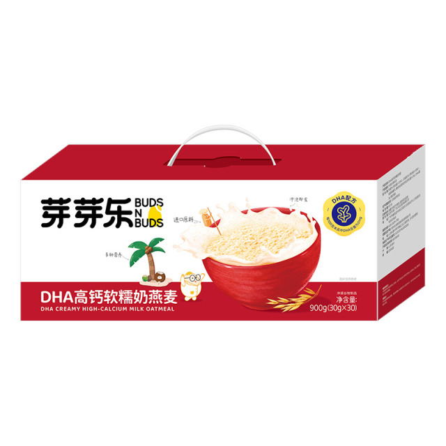 12122505.【买2盒更划算】芽芽乐DHA高钙软糯奶燕麦900g（30g*30）