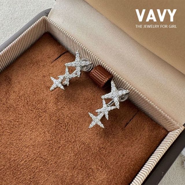 13635843.VAVY【何家同款】四星星芒个性百搭耳钉耳饰【限时直降40元】