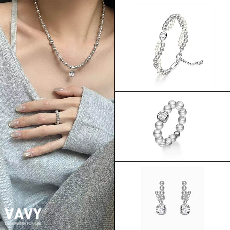 13283322.VAVY【何家同款】珠宝气泡方糖系列手链项链戒指送礼物送女友【补贴款直降50元】
