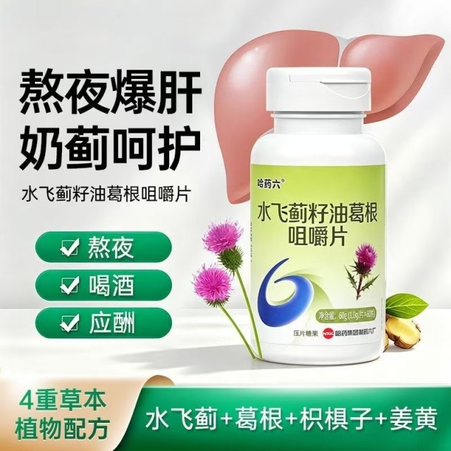 13859294.哈药水飞蓟籽油葛根咀嚼片(效期到27年7月)