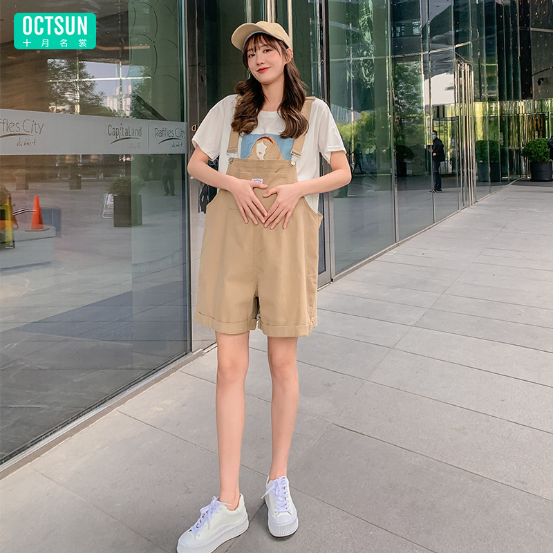 12999648.十月名裳孕妇裤春秋外穿时尚潮流孕妇裤子大码宽松孕妇背带裤