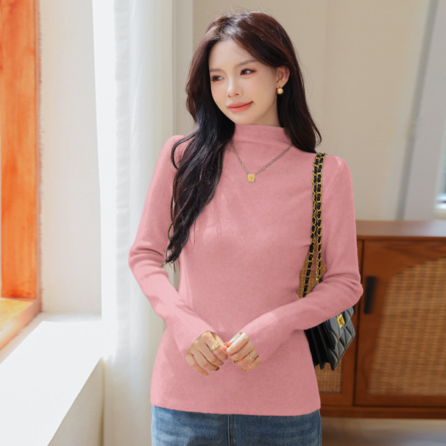 12999194.十月名裳孕妇装秋冬季孕妇加厚打底衫孕妇半高领保暖针织毛衣长袖上衣