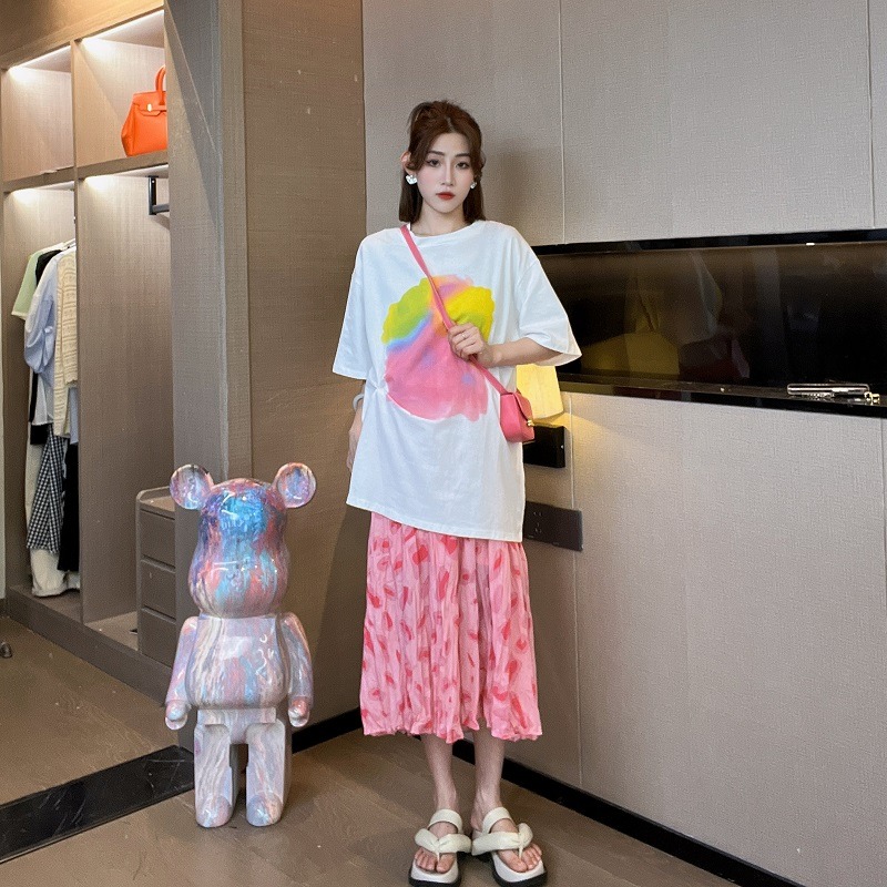 12999541.孕妇半身裙时尚碎花穿搭宽松显瘦夏季中长款a字伞裙子女
