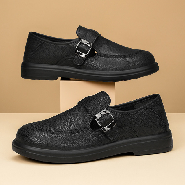 13439864.足力健女休闲皮鞋中老年低跟妈妈鞋防滑通勤舒适单鞋 6032K
