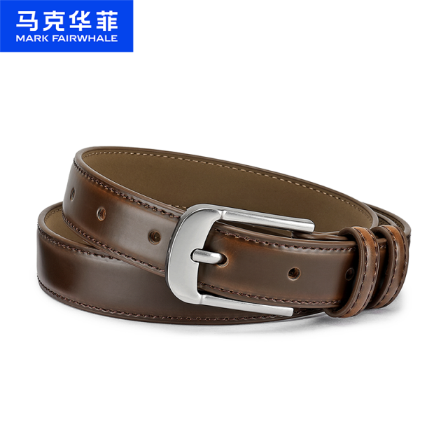 12490990.马克华菲 皮带女时尚休闲百搭针扣二层牛皮腰带牛仔裤腰带女士皮带生日/情人节礼物