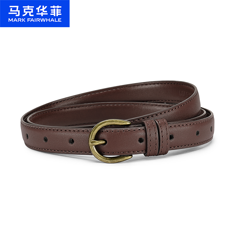 12493881.马克华菲 女士皮带时尚百搭装饰针扣腰带女高级牛仔裤皮带节日礼物