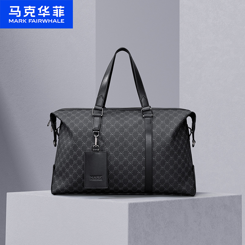 12529912.马克华菲 单肩斜挎包短途旅行轻便行李包袋出差大容量健身包男女手提包瑜伽包