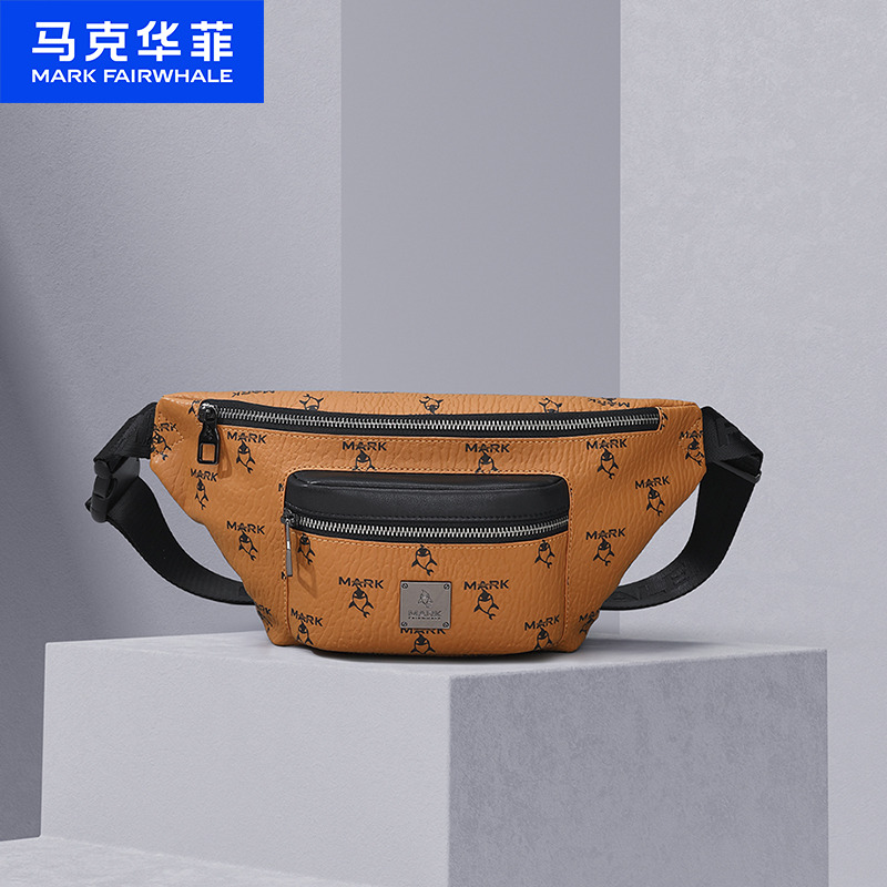12529255.马克华菲 多功能胸前包户外骑行包男运动斜挎包男女同款手机包训练包
