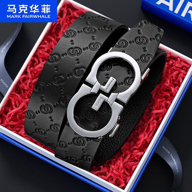 12537984.马克华菲 皮带男士真皮自动扣男式腰带正品高档品牌新款裤带礼盒装