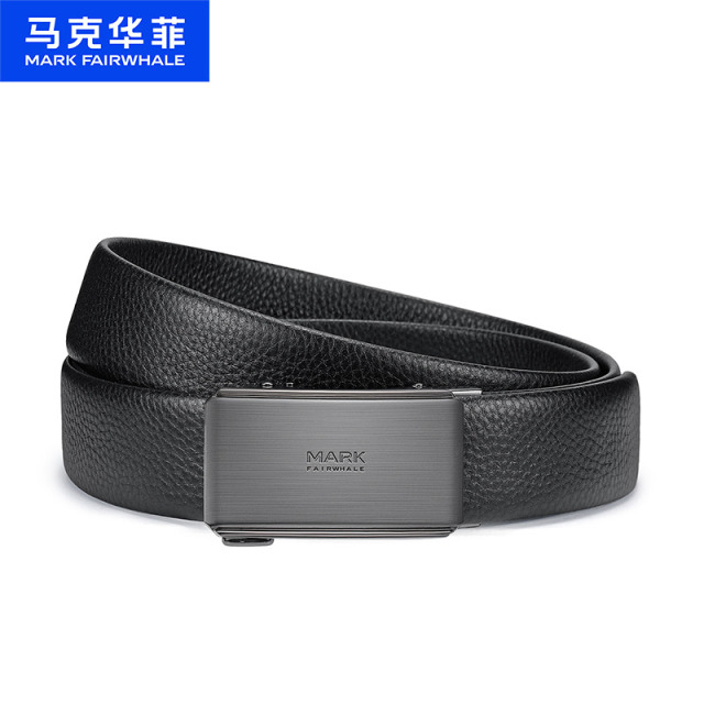 12795950.马克华菲 自动扣头层牛皮男士裤带真皮带商务高档品牌腰带