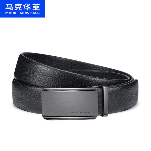 12795684.马克华菲 男式皮带牛皮男士腰带简约休闲男款裤带送男友节日礼物