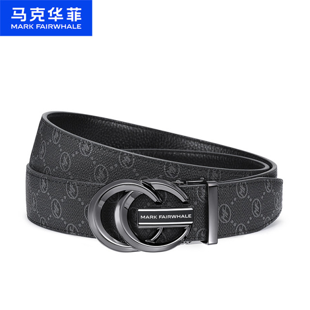 12796170.马克华菲 【时尚印花】皮带男士腰带自动扣休闲年轻青年裤带男士礼物送老公
