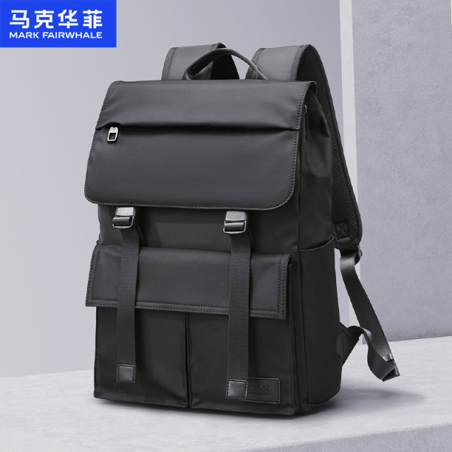 13697829.马克华菲新款百搭大容量双肩包时尚背包书包旅行包休闲男包电脑包