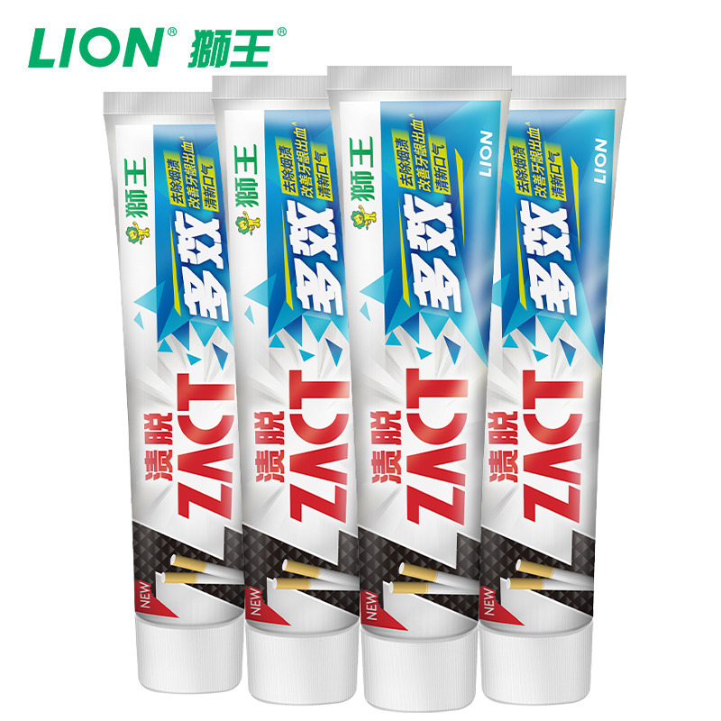 12201396.狮王 渍脱多效/超亮白牙膏90g150g固齿口气祛除烟渍清新去牙渍牙膏去黄牙垢【ZF】