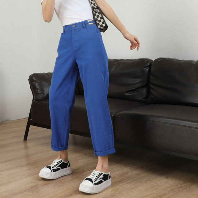 11598712.【专柜新品】【哈伦裤】初高腰显瘦牛仔裤舒适百搭休闲裤