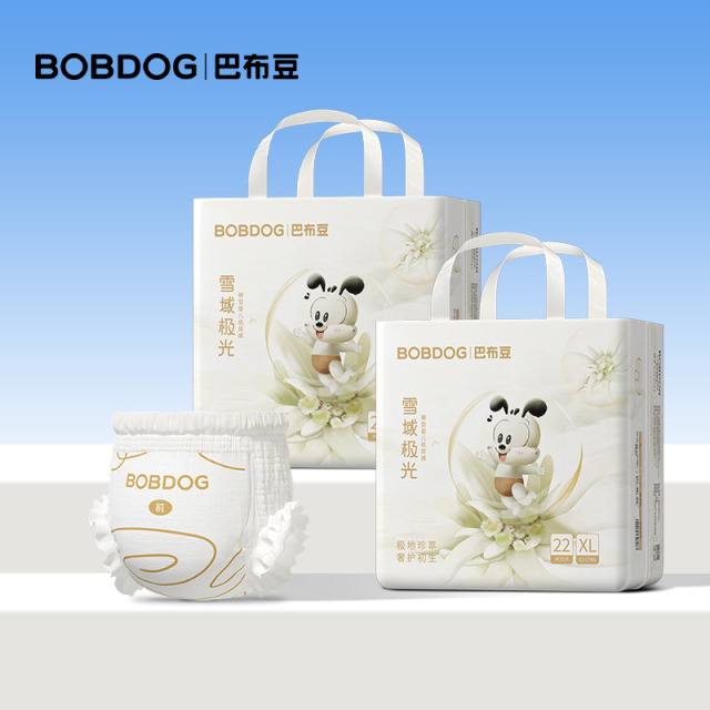 12447574.巴布豆雪域极光奢护初生肌拉拉裤2包装