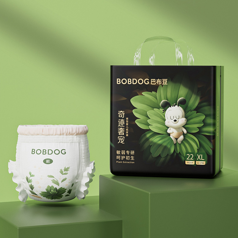 12955800.【老爸抽检】巴布豆奇迹奢宠凤凰草菁萃敏护拉拉裤单包装