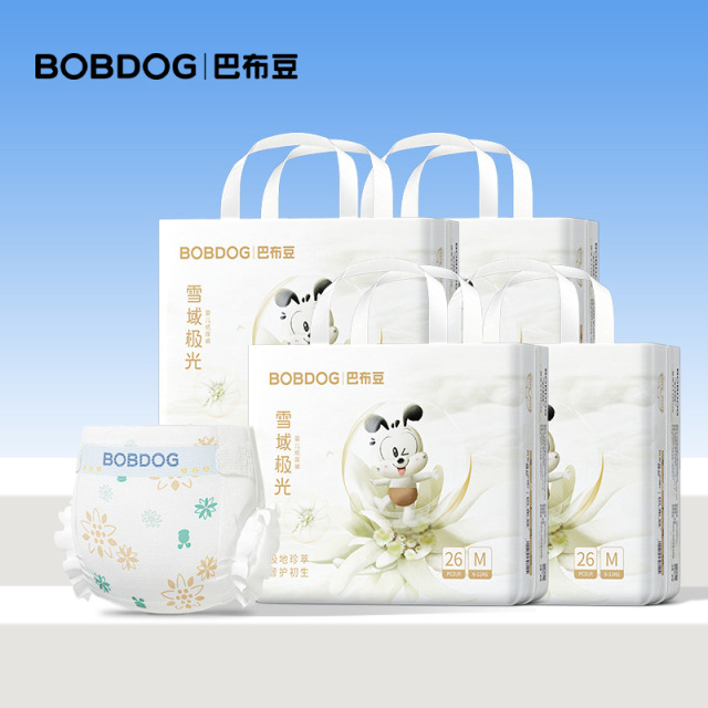 12956492.巴布豆雪域极光奢护初生肌纸尿裤 4包装