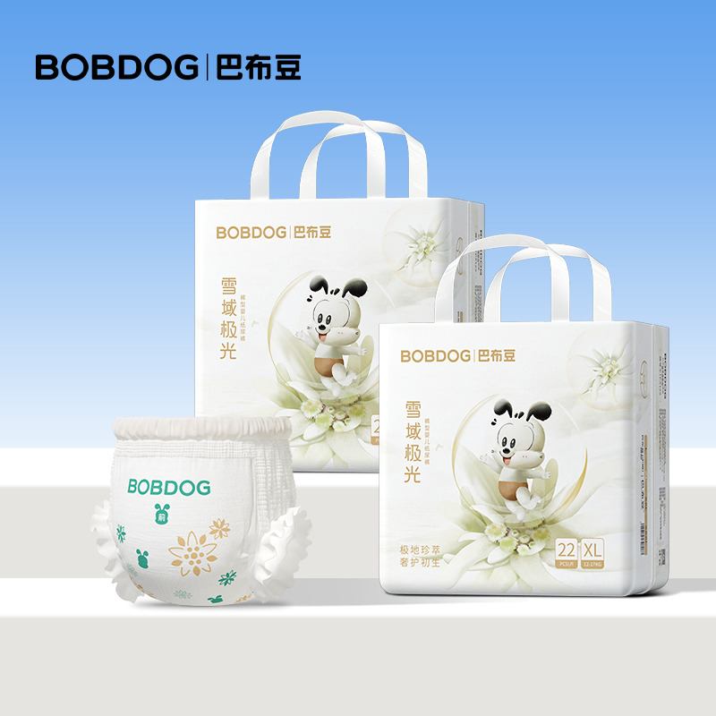 12447574.巴布豆雪域极光奢护初生肌拉拉裤2包装