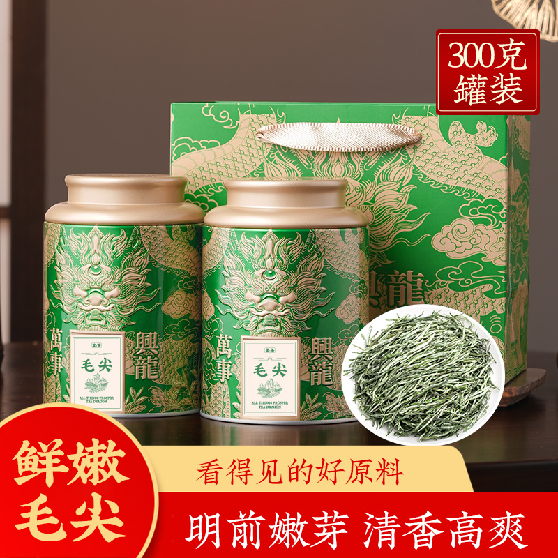 12665568.小茶日记      【两罐配礼袋】信阳毛尖茶2026新茶河南绿茶高山茶叶春茶罐装浓香型300g