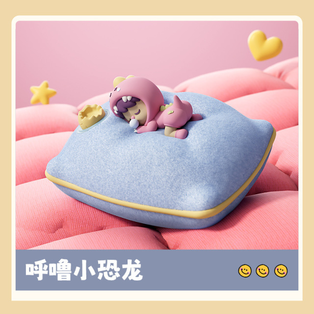 12322529.卡通萌趣公仔毛绒布枕头暖手宝USB充电氛围夜灯多档调温智能取暖