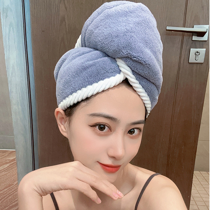 12322602.【福利品】双层加厚干发干女帽速速干超强吸水头发头巾新款洗头毛巾浴帽