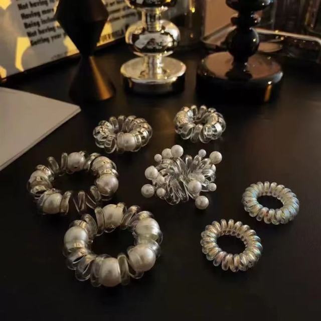 12322600.【不伤发】椰椰水果冰川蓝海盐薄荷电话线头绳发圈发饰不伤发高弹力