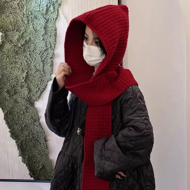 12767686.巴拉克拉法冬季防风毛线女保暖大头围显脸小护耳