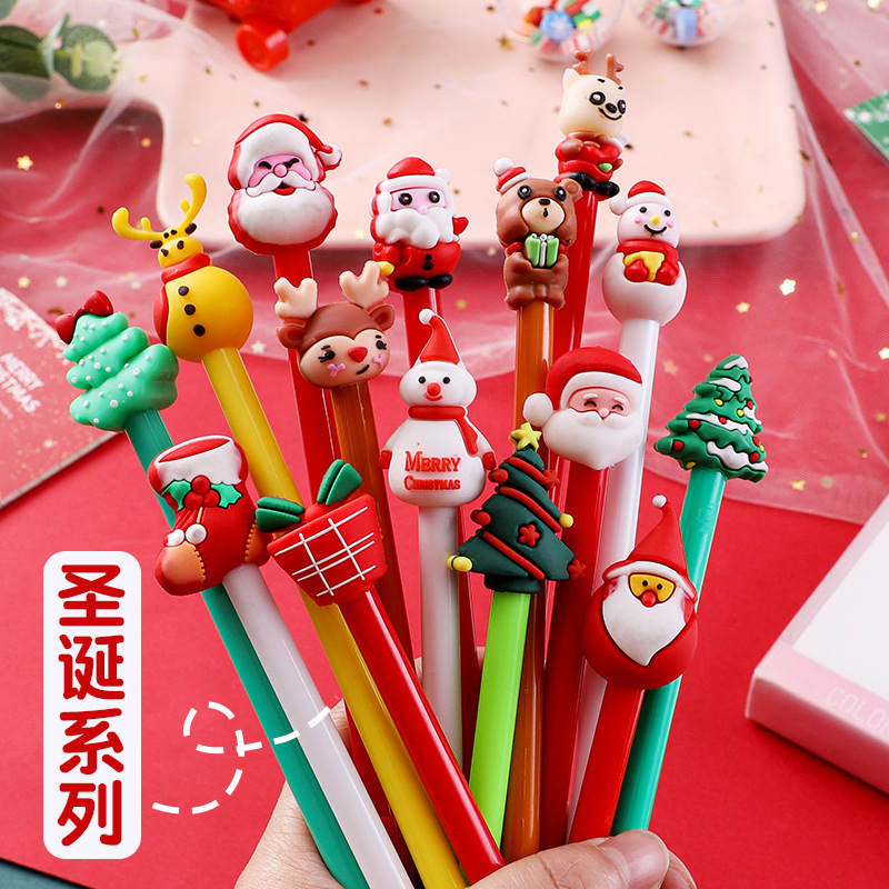 12983440.【20支】圣诞节小礼物圣诞中性笔儿童奖品礼品幼儿园小学生创意卡通文具