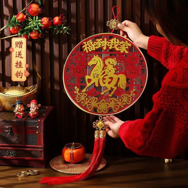 12983627.【马年新年福字挂饰】2026马年福到我家入户门挂件新年用品过年福字门挂