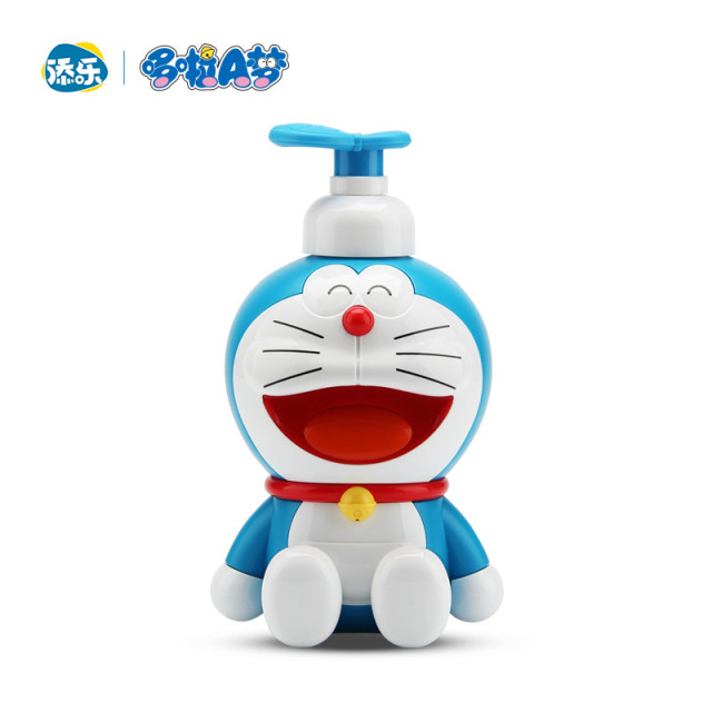 12345370.【品牌直发】哆啦a梦 添乐410g儿童温润洗发沐浴露2合1 3D公仔造型(益生元)