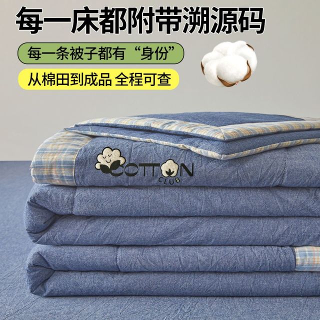 13446082.新款A类里外全棉夏凉被100%新疆棉纯棉全棉填充烫画款空调被夏被夏被纯棉全棉亲肤居家学生宿舍新疆棉花被单双人北信浓可机洗