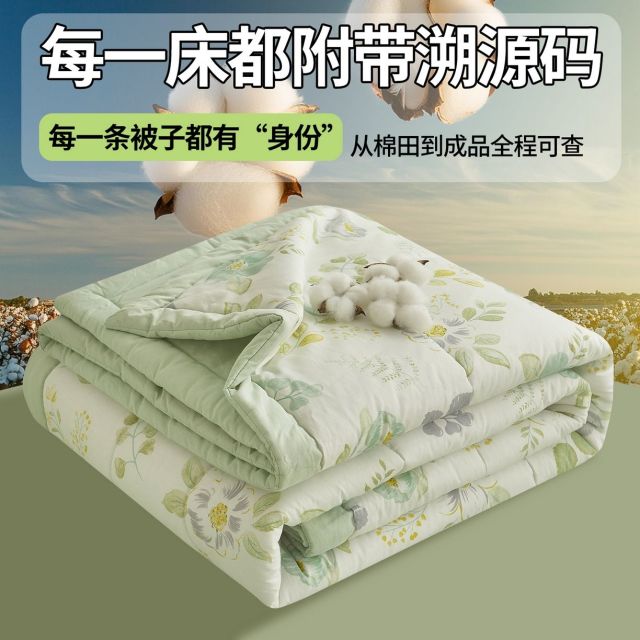 13446127.新款A类里外全棉12868夏凉被100%新疆棉纯棉全棉填充印花款空调被夏被全棉纯棉居家学生宿舍夏被学生宿舍可机洗单双人被