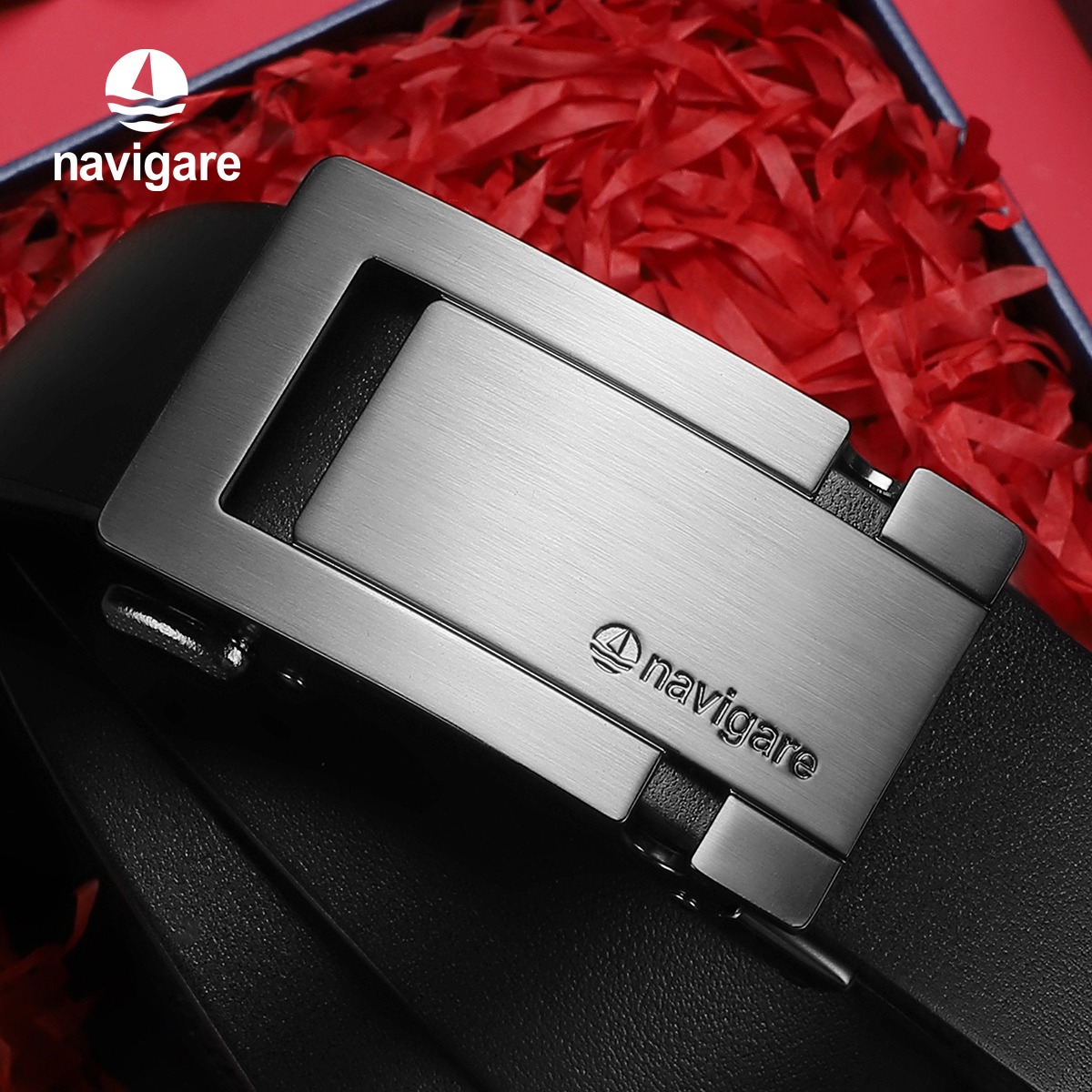 11258972.navigare意大利小帆船自动扣皮带头层皮革个性潮流腰带