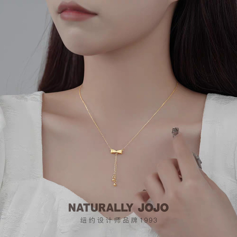 11018741.NATURALLY JOJO 简约时尚流苏圆珠蝴蝶结项链