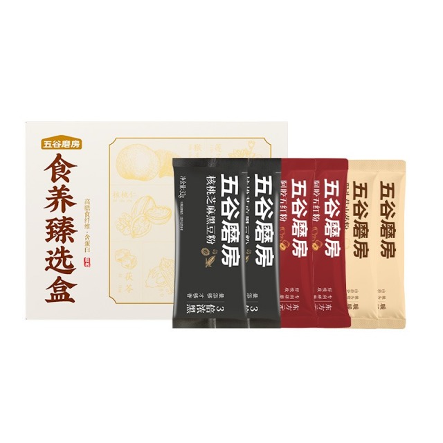 13702150.【廿十周年庆秒杀】五谷磨房食养臻选礼盒爆款粉粉系列6条装营养代餐