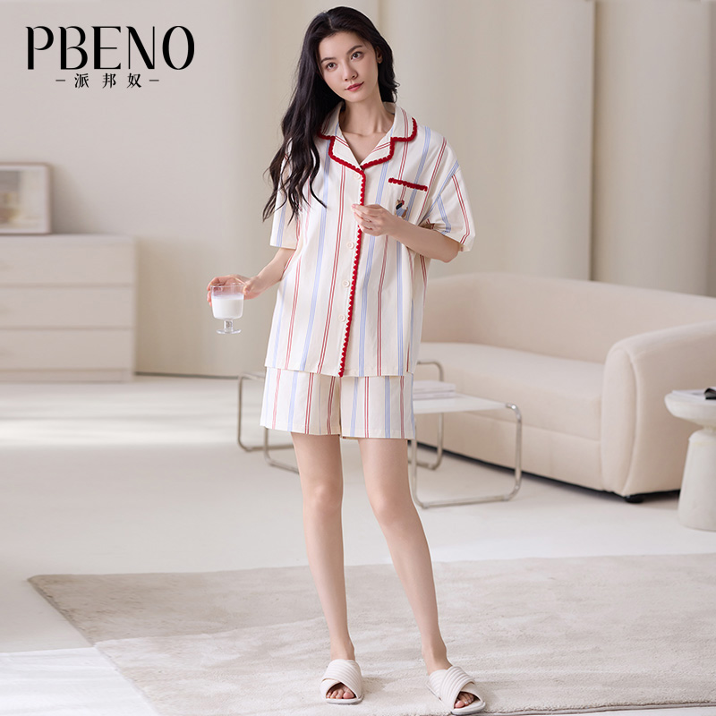 13661747.派邦奴开衫时尚高级感夏季纯棉女生可外穿家居服fd