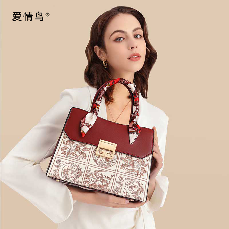12421535.爱情鸟红色婚包女妈妈托特包百搭款女大容量婆婆包手提包