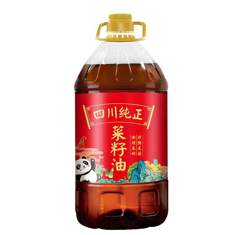 12689158.农家菜籽油无添加纯正黄菜籽油4.86升/桶非转基因低芥酸压榨纯菜籽油营养健康食用油
