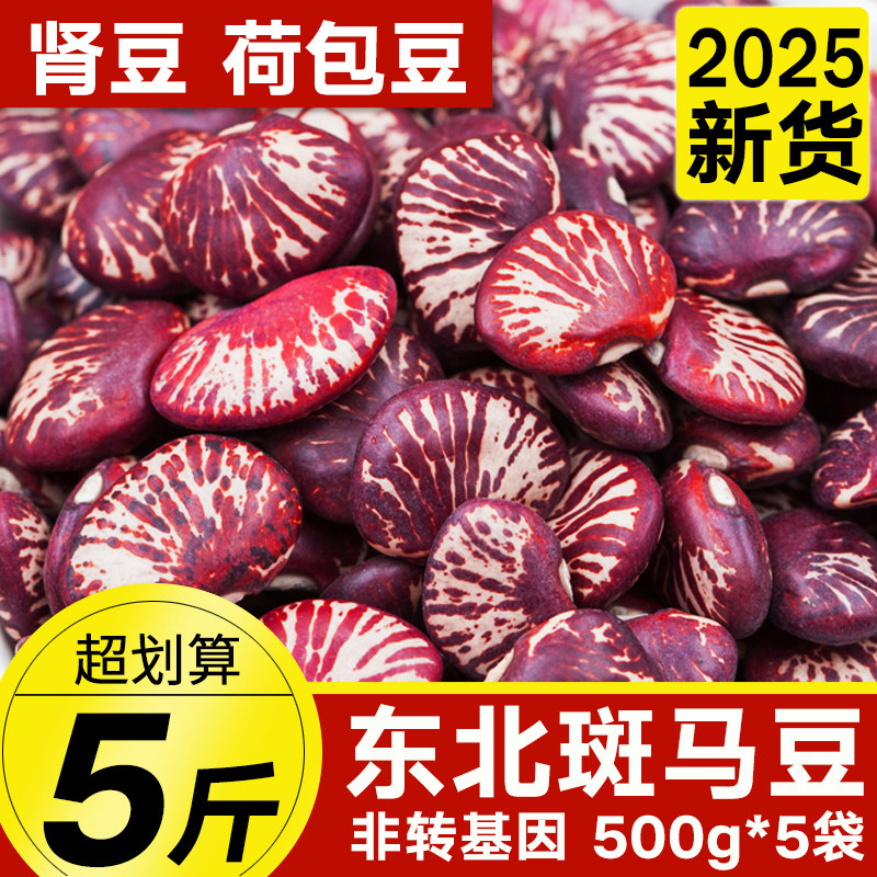 13139746.东北斑马豆五谷杂粮25年农家新货肾豆小荷包状元豆紫花芸豆类红腰豆