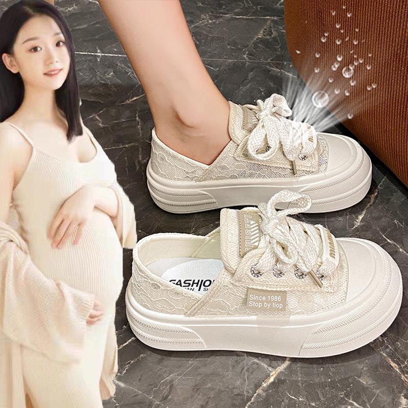 11916760.女鞋子孕妇两穿网鞋女款透气网面夏薄款运动休闲帆布鞋女