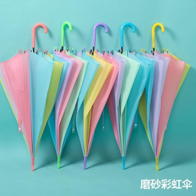 12325679.【2件装】透明雨伞一次性塑料雨伞自动透明伞长柄高颜值晴雨伞