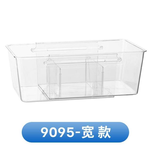 12325047.可伸缩分隔透明收纳盒抽屉内衣袜子收纳盒厨房筷子收纳盒伸缩盒