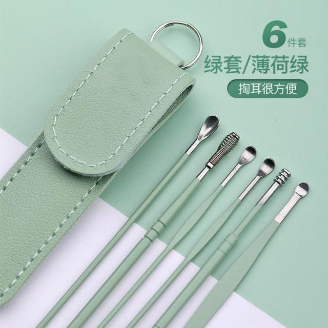 12326374.【5件装】挖耳勺套装掏耳朵采耳工具专用螺旋式清洁器大人家用耳扒