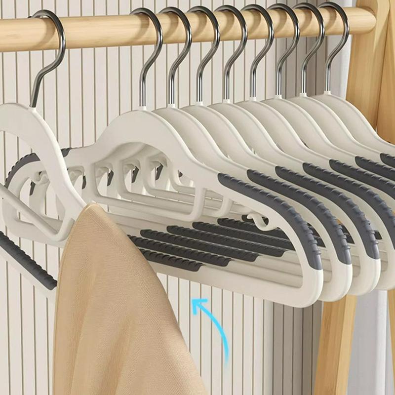 12326676.【5件装】加粗衣架防滑家用防肩角双位晾晒挂架衣服不起包衣柜衣撑子