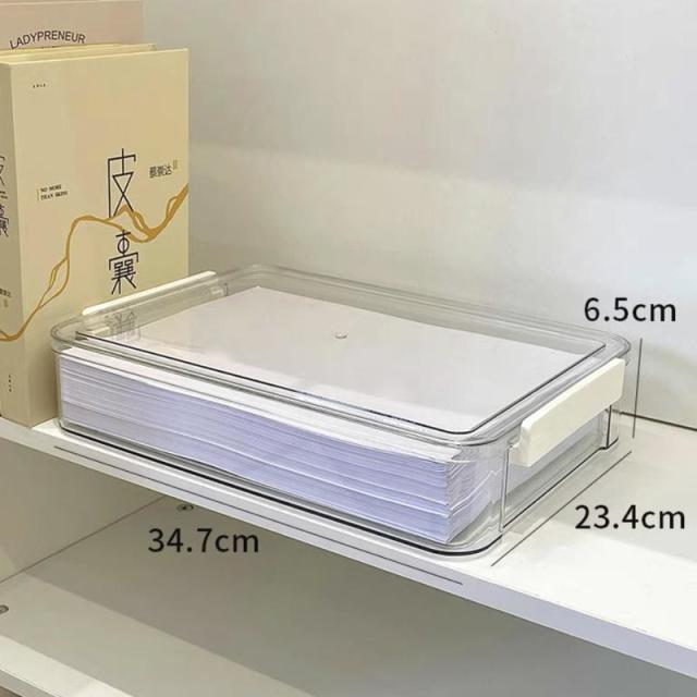 12325401.试卷收纳盒学霸专属整理盒透明户口本初中毕业证件a4纸文件收纳盒