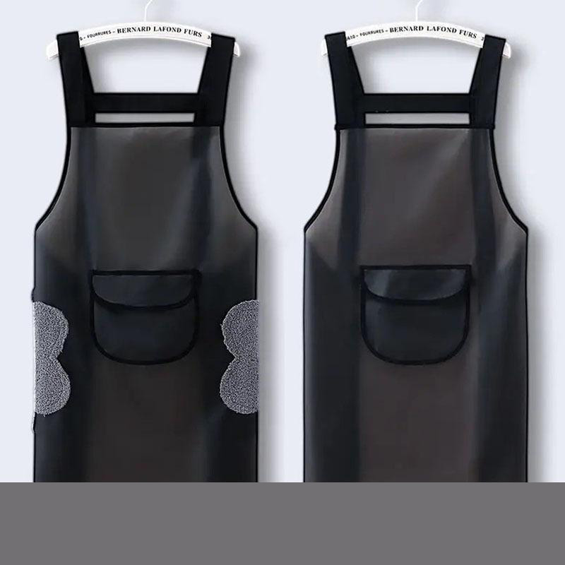 12325756.半透明围裙防水防油厨房家用高颜值工作服耐脏夏天薄款女
