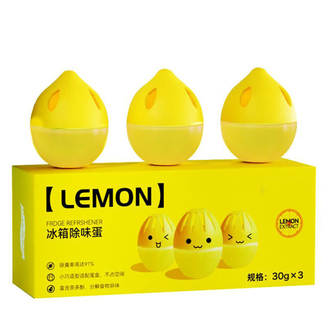 12324530.【2件装】冰箱除味盒去味冰柜防串味消毒除臭除异味活性清新剂柠檬