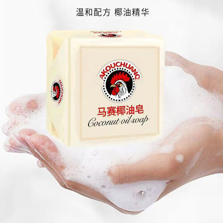 12335564.【2件装】马赛椰油皂大公鸡洗衣皂去污内衣内裤椰油洗衣皂肥皂